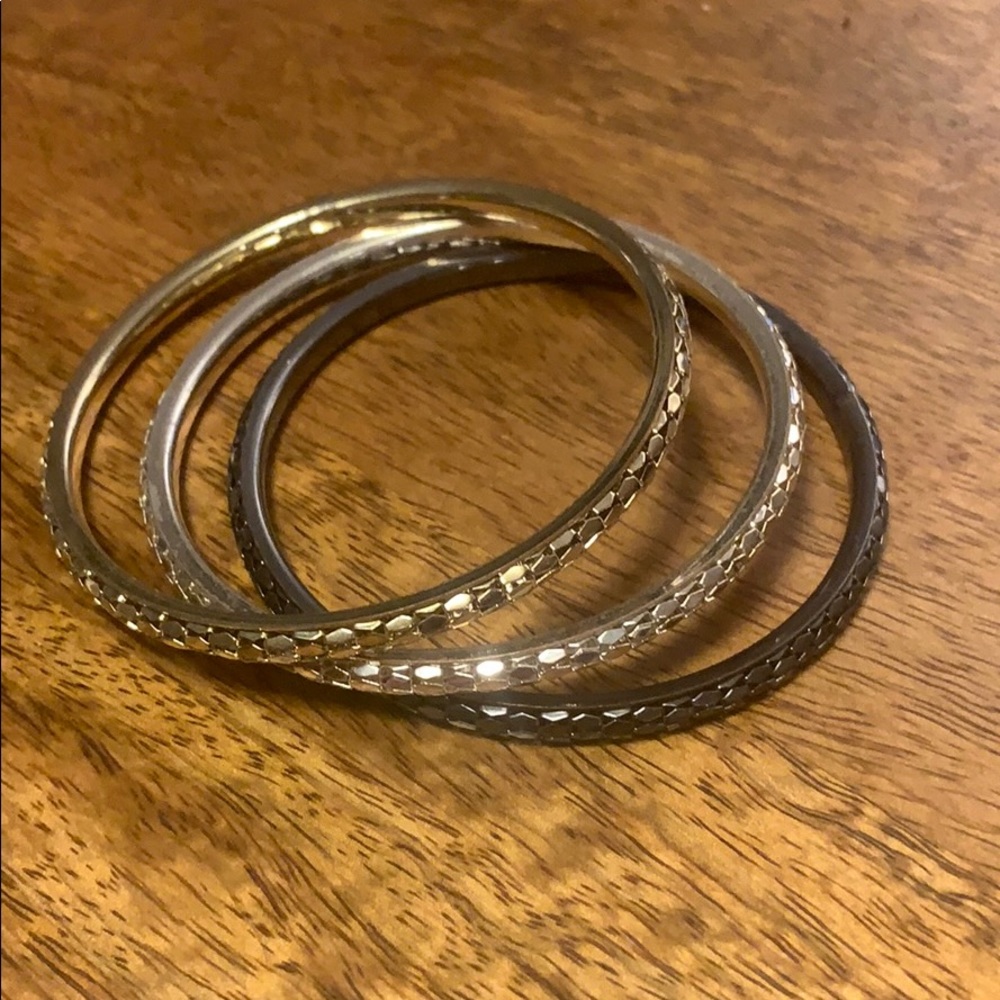 Set of 3 plus size bangle bracelets